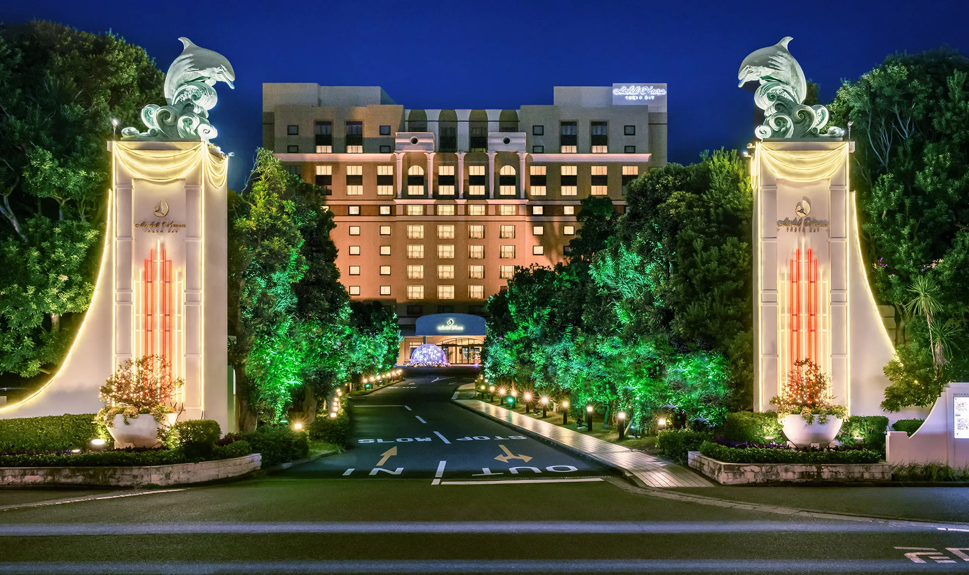 ホテルオークラ東京ベイ 外観 イルミネーションVer.