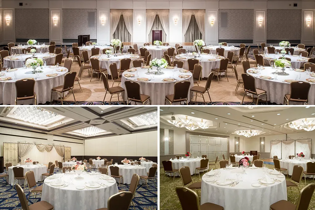 趣や広さの異なる3 つのパーティールーム