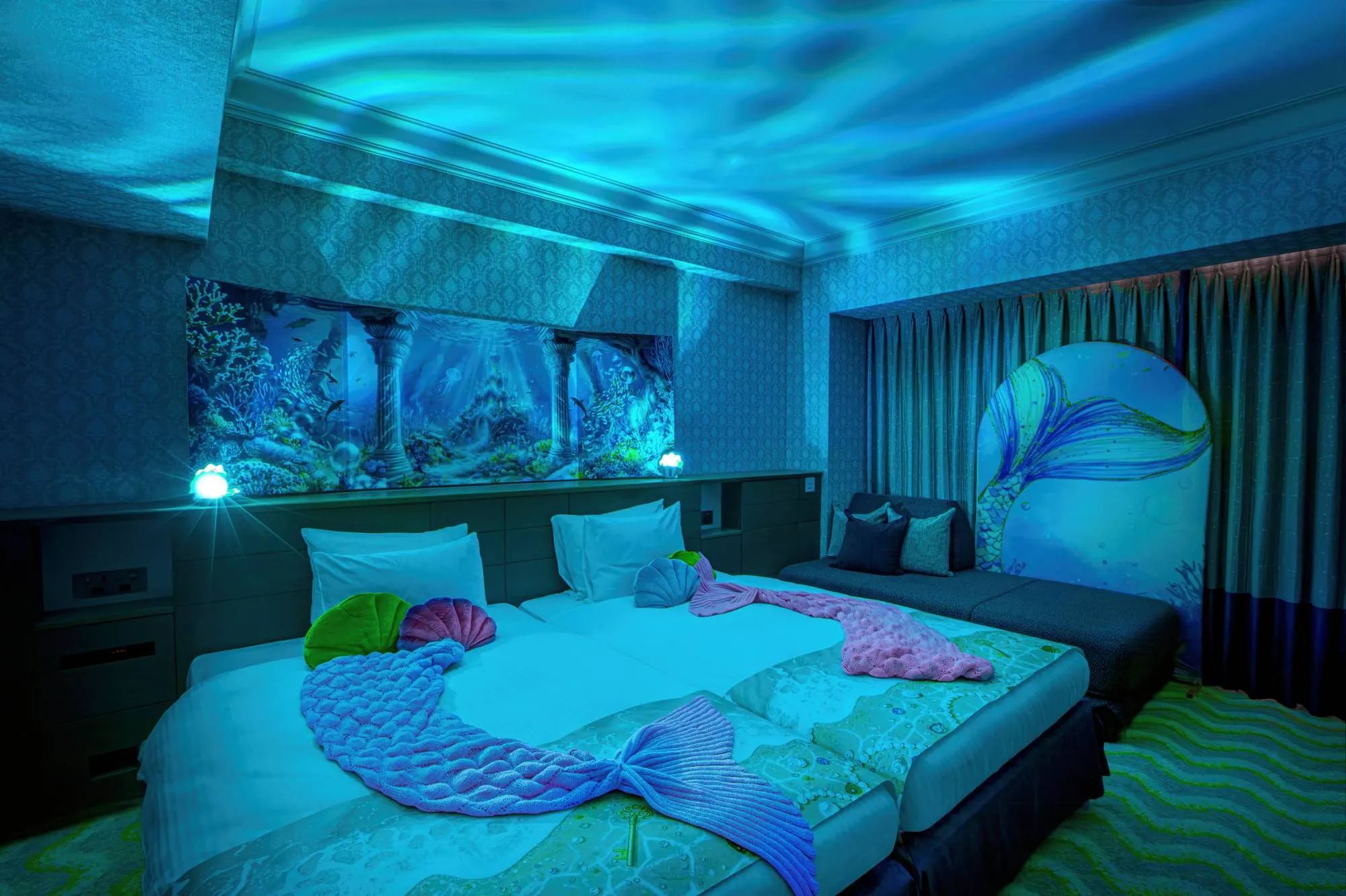 海の王国に滞在する世界感を体験できる「マーメイド ストーリー ルーム」宿泊プラン