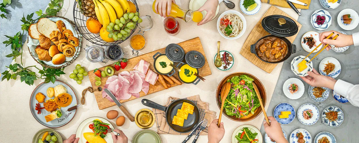 品数豊富な朝食ブッフェ